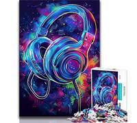 Puzzle per adolescenti da 1000 pezzi, cuffie da gioco, antistress, per ammazzare il tempo durante le vacanze, per migliorare l'amore tra coppie (38x26cm)