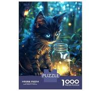 Puzzle Per Adolescenti Da 1000 Pezzi Cute Cat With Butterfly Puzzle Per Adulti Giochi Rilassanti Sfida Difficile Interazione Genitore-figlio 70x50cm/1000pcs