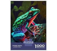 Puzzle Per Adolescenti Da 1000 Pezzi Cute Frog Puzzle Per Adulti Gioco Pratico Migliora La Memoria Interazione Genitore-figlio 52x38cm/1000pcs