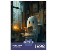 Puzzle Per Adolescenti Da 1000 Pezzi Cute Ghost on The Toilet Puzzle Per Adolescenti Giocattolo Decorazione Da Parete Corsa Di Velocità Gioco Impegnativo Regali 70x50cm/1000pcs