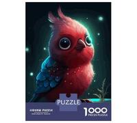 Puzzle Per Adolescenti Da 1000 Pezzi Cute Red Bird with Big Eyes Puzzle Per Adulti Giochi Rilassanti Vacanza A Casa Passatempo Difficile Da Completare 52x38cm/1000pcs