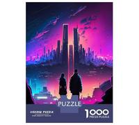 Puzzle Per Adolescenti Da 1000 Pezzi Cyber Love Neon Night City Puzzle Per Adolescenti Giochi Rilassanti Corsa Di Velocità Manuale Per È Ideale Come Regalo 70x50cm/1000pcs