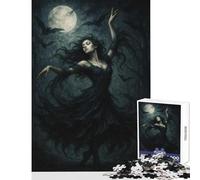 Puzzle per adolescenti da 1000 pezzi,danza delle ombre al chiaro di luna,giocattolo,decorazione da parete,regalo divertente,gioco rompicapo,migliora l'amore tra coppie,dimensioni 38x26cm