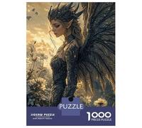 Puzzle Per Adolescenti Da 1000 Pezzi Dark Angel in Bloom Puzzle Per Adulti Giochi Rilassanti Decorazione Perfetta Gioco Stimolante Regali 52x38cm/1000pcs