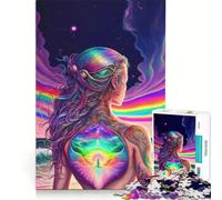 Puzzle per adolescenti da 1000 pezzi Dea della spiaggia arcobaleno antistress sfida impegnativa rafforza l'amore tra le coppie 50x75cm