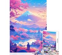 Puzzle per adolescenti da 1000 pezzi decorazione da parete con il monte Fuji Giappone regali di Babbo Natale segreto giochi divertenti attività divertenti da fare a casa dimensioni 50x75cm