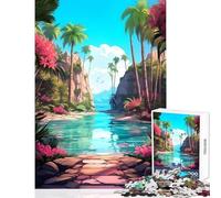 Puzzle per adolescenti da 1000 pezzi decorazione da parete per spiaggia tropicale regali di Babbo Natale segreto giochi divertenti attività divertenti da fare a casa dimensioni 38x52cm