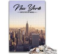 Puzzle per adolescenti da 1000 pezzi di New York City, difficili e stimolanti, con poster abbinato e foglio di quiz per bambini dai 14 anni (dimensioni 50x70cm)
