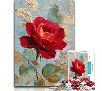 Puzzle per adolescenti da 1000 pezzi, dipinto a olio con fiori di papavero, taglio di precisione, con poster abbinato e foglio di quiz per bambini dai 14 anni in su, 38x26cm