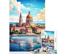 Puzzle per adolescenti da 1000 pezzi dipinto a olio di Budapest giocattolo educativo idee regalo gioco educativo migliora l'amore tra coppie dimensioni 38x26cm