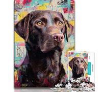 Puzzle per adolescenti da 1000 pezzi, dipinto a olio di Labrador Retriever, per giochi educativi, giocattoli, offerte come regali per tutta la famiglia, 50x75cm