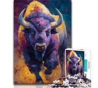 Puzzle per adolescenti da 1000 pezzi, dipinto a olio di toro, sfida difficile antistress, ogni pezzo è unico - gioco divertente e stimolante per tutta la famiglia (38x26cm)