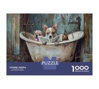 Puzzle Per Adolescenti Da 1000 Pezzi Dogs in The Bathtub Puzzle Per Adulti Giochi Per Famiglie Ma Divertenti E Umoristici Sfida Educativa 70x50cm/1000pcs