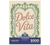 Puzzle Per Adolescenti Da 1000 Pezzi Dolce Vita Text Art Puzzle Per Adulti Giocattoli Antistress Sfida Difficile Gioco Impegnativo Regali 52x38cm/1000pcs