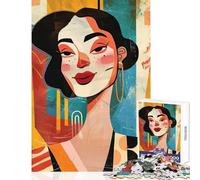 Puzzle per adolescenti da 1000 pezzi donna felice giocattolo educativo surreale regalo per donne e uomini gioco impossibile ogni pezzo è unico - dimensioni 50x75cm