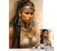 Puzzle per adolescenti da 1000 pezzi donna pericolosa giocattoli antistress idee regalo gioco pratico interessante riduzione dello stress dimensioni 38x26cm