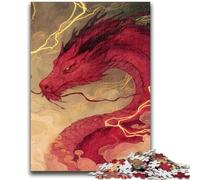 Puzzle per adolescenti da 1000 pezzi Drago misterioso per ragazzi dai 14 anni in su, interessanti regali per ridurre lo stress per amici e familiari, 26x38cm
