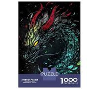 Puzzle Per Adolescenti Da 1000 Pezzi Dragon with Glowing Scales Puzzle Per Adolescenti Giocattolo Decorazione Murale Decorazione Per La Casa Interazione Genitore-figlio 70x50cm/1000pcs