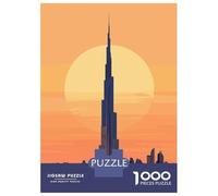 Puzzle Per Adolescenti Da 1000 Pezzi Dubai Skyline Sunset Puzzle Per Adolescenti Gioco Per Famiglie Migliora La Memoria Regali Di Natale E Compleanno 38x26cm/1000pcs