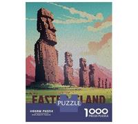 Puzzle Per Adolescenti Da 1000 Pezzi Easter Island Chile Mosaic Art Puzzle Per Adulti Giochi Divertenti Un'opera D'arte Interazione Genitore-figlio 70x50cm/1000pcs