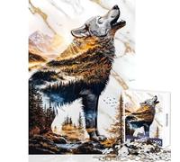 Puzzle per adolescenti da 1000 pezzi "Echi della natura selvaggia" gioco interattivo decorazione per la casa giocattolo per la casa difficile e stimolante (50x75cm)