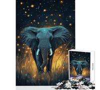 Puzzle per adolescenti da 1000 pezzi,elefante,giocattolo gigante luminoso,decorazione da parete,regalo divertente,gioco rompicapo,migliora l'amore tra coppie,dimensioni 38x26cm