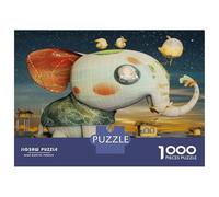 Puzzle Per Adolescenti Da 1000 Pezzi Elephant Houseboat with Birds Puzzle Per Adulti Giochi Rilassanti Sfida Difficile Interazione Genitore-figlio 70x50cm/1000pcs