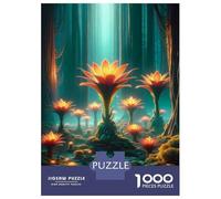 Puzzle Per Adolescenti Da 1000 Pezzi Enchanted Forest Glowing Flowers Puzzle Per Adulti Gioco Per Famiglie Antistress Interazione Genitore-figlio 38x26cm/1000pcs