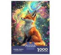 Puzzle Per Adolescenti Da 1000 Pezzi Enchanted Fox in Starlight -1 Puzzle Per Adolescenti Giocattolo Decorazione Murale Decorazione Per La Casa Interazione Genitore-figlio 38x26cm/1000pcs