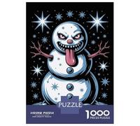 Puzzle Per Adolescenti Da 1000 Pezzi Evil Snowman with Tongue Out Puzzle Per Adulti Giochi Rilassanti Regalo Di Compleanno Regali Per Amici E Familiari 70x50cm/1000pcs