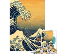 Puzzle per adolescenti da 1000 pezzi fantastico puzzle giapponese a onde gioco pratico donne (dimensioni 38x26cm)
