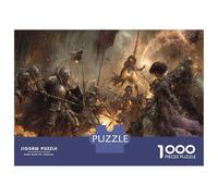 Puzzle Per Adolescenti Da 1000 Pezzi Fantasy Battle Scene Artwork Puzzle Per Adulti Giocattoli Fai Da Te Analisi E Logica Divertimento Attività A Casa, 52x38cm/1000pcs