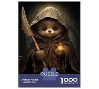 Puzzle Per Adolescenti Da 1000 Pezzi Fantasy Hooded Bear Art Print Puzzle Per Adolescenti Giochi Rilassanti Corsa Di Velocità Manuale Per È Ideale Come Regalo 38x26cm/1000pcs