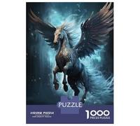 Puzzle Per Adolescenti Da 1000 Pezzi Fantasy Pegasus Horse Art Print-3 Puzzle Per Adolescenti Giochi Rilassanti Corsa Di Velocità Manuale Per È Ideale Come Regalo 52x38cm/1000pcs