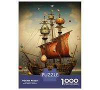 Puzzle Per Adolescenti Da 1000 Pezzi Fantasy Pirate Ship Art Print Puzzle Per Adulti Giocattolo Decorazione Da Parete Regali Per Donne Divertimento A Casa Attività, 70x50cm/1000pcs