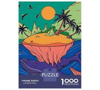 Puzzle Per Adolescenti Da 1000 Pezzi Fantasy Whale Island Puzzle Per Adulti Gioco Pratico Assemblaggio Del Modello Sfida Educativa 70x50cm/1000pcs