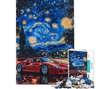 Puzzle per adolescenti da 1000 pezzi Ferrari F Notte stellata Puzzle gioco pratico regalo per donne è ideale come regalo (Dimensioni 38x26cm)