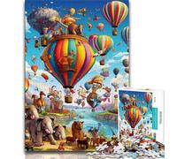 Puzzle per adolescenti da 1000 pezzi, festa degli animali, aiuta il cervello a esercitare i giocattoli avvincenti per coltivare la pazienza e migliorare la memoria (38x26cm)