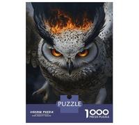 Puzzle Per Adolescenti Da 1000 Pezzi Fiery Owl Majesty -3 Puzzle Per Adulti Giochi Divertenti Un'opera D'arte Interazione Genitore-figlio 38x26cm/1000pcs