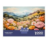 Puzzle Per Adolescenti Da 1000 Pezzi Floral Fantasy A Vibrant Garden Scene Puzzle Per Adolescenti Giocattolo Decorazione Da Parete Corsa Di Velocità Gioco Impegnativo Regali 38x26cm/1000pcs
