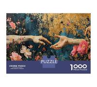 Puzzle Per Adolescenti Da 1000 Pezzi Floral Hands A Touch of Nature's Beauty Puzzle Per Adolescenti Gioco Per Famiglie Sfida Difficile Regali Unici Per Compleanno E Natale 38x26cm/1000pcs