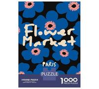 Puzzle Per Adolescenti Da 1000 Pezzi Flower Market Paris Floral Pattern Puzzle Per Adulti Giocattoli Antistress Sfida Difficile Gioco Impegnativo Regali 52x38cm/1000pcs
