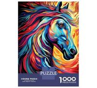 Puzzle Per Adolescenti Da 1000 Pezzi Flowing Horses Mane Puzzle Per Adolescenti Giocattoli Antistress Vacanze A Casa Passatempo Divertimento Attività A Casa, 38x26cm/1000pcs