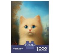 Puzzle Per Adolescenti Da 1000 Pezzi Fluffy Kitten Puzzle Per Adolescenti Giocattoli Antistress Vacanze A Casa Passatempo Divertimento Attività A Casa, 52x38cm/1000pcs