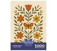 Puzzle Per Adolescenti Da 1000 Pezzi Folk Art Butterfly And Floral Scandinavian Puzzle Giochi Divertenti Regalo Di Compleanno Offerta Come Regali Per Tutta La Famiglia 52x38cm/1000pcs