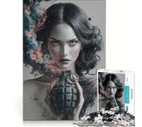 Puzzle per adolescenti da 1000 pezzi fragile esplosivo giocattolo fai-da-te per ragazze interazione genitore-figlio compleanno e Natale 38x26cm
