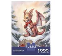 Puzzle Per Adolescenti Da 1000 Pezzi Funny Christmas Dragon Puzzle Per Adolescenti Giocattolo Decorazione Da Parete Corsa Di Velocità Gioco Impegnativo Regali 52x38cm/1000pcs