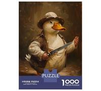 Puzzle Per Adolescenti Da 1000 Pezzi Funny Killer Duck Knife Puzzle Per Adulti Giochi Rilassanti Decorazione Perfetta Ottimo Regalo Per I Giocatori 70x50cm/1000pcs