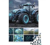Puzzle Per Adolescenti Da 1000 Pezzi Future Farming Smart Tractors & Advanced Agriculture Puzzle Per Adulti Gioco Rompicapo Migliora La Memoria Regali Per Amici E Familiari 52x38cm/1000pcs
