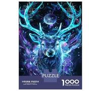 Puzzle Per Adolescenti Da 1000 Pezzi Galactic Deer Art Print Puzzle Per Adulti Giocattolo Decorazione Da Parete Decorazione Perfetta Regali Unici Per Compleanno E Natale 38x26cm/1000pcs